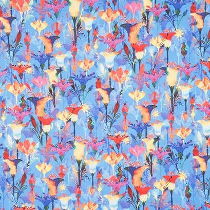Florence - Tulips Blue Yardage
