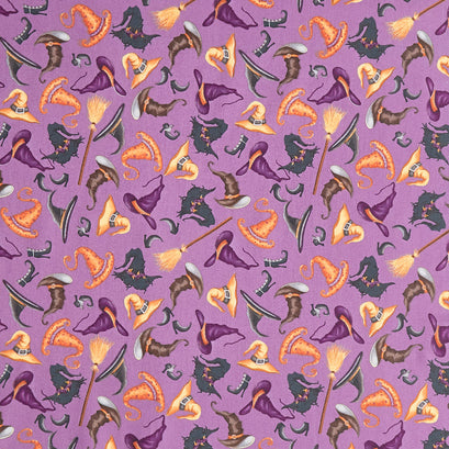 Scaredy Cat - Hats with no Cats Purple Yardage