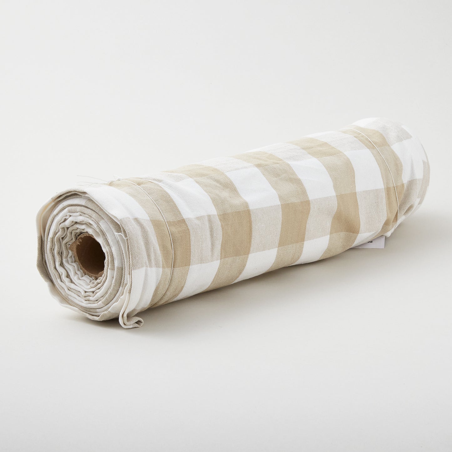Easy Living Toweling - Big Checks Flax Off White Yardage Alternative View #1