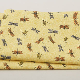 Mellow Yellow - Dragonflies Yellow 2 Yard Cut
