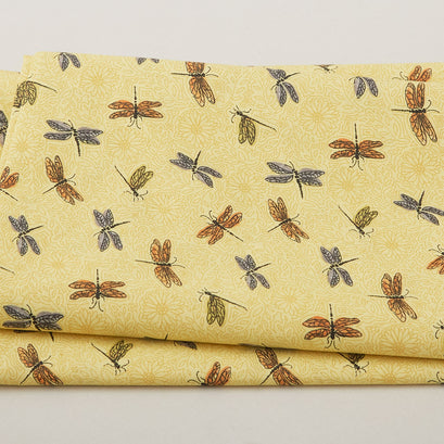 Mellow Yellow - Dragonflies Yellow 2 Yard Cut