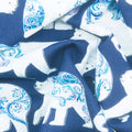 Polar Bear Attitude - Small Polar Bears Blue Multi Yardage Alternative View #1