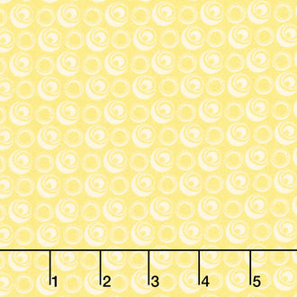 Joyful Circles - Yellow Parchment Yardage
