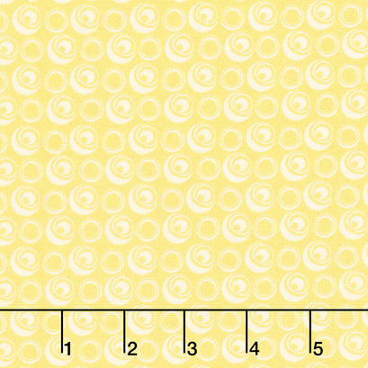 Joyful Circles - Yellow Parchment Yardage