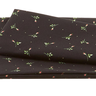 Wild Rose Favorites - Long Stem Buds Black 2 Yard Cut
