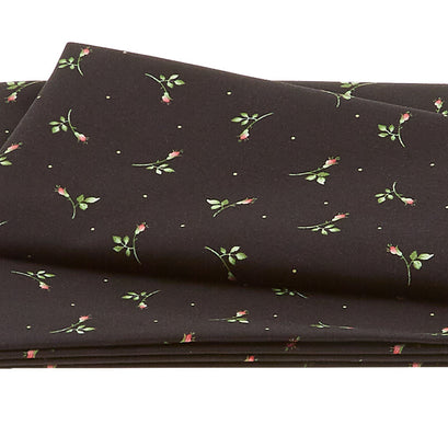 Wild Rose Favorites - Long Stem Buds Black 2 Yard Cut