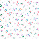 Unicorn Dreams - Flower Toss White Multi Yardage Primary Image