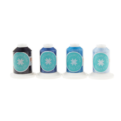 Missouri Star Shades of Blue 50 WT Cotton Thread Pack