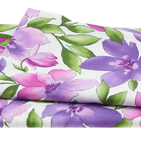 Catalina Ultra Violet Favorites - Large Floral White & Purple 2 Yard Cut Primary Image