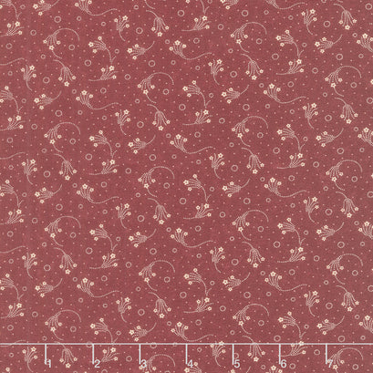 Back to Basics - Daisy Swirl Red Pepper Yardage