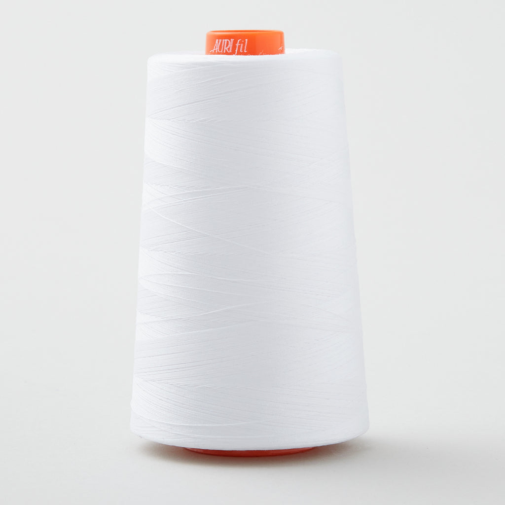 AURIfil 50 WT Cotton Mako Cone Thread White Primary Image