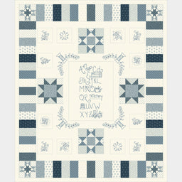 Red White and Beautiful - Sampler Blue Panel Primary Image