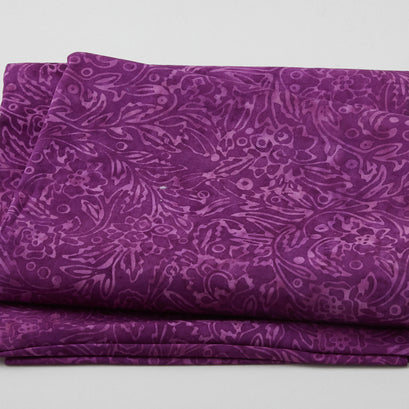 Princess Rose Batiks - Outline Vine Purple Hyacinth 2 Yard Cut
