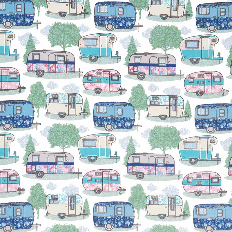 Comfy Flannel® - Campers White Yardage Primary Image