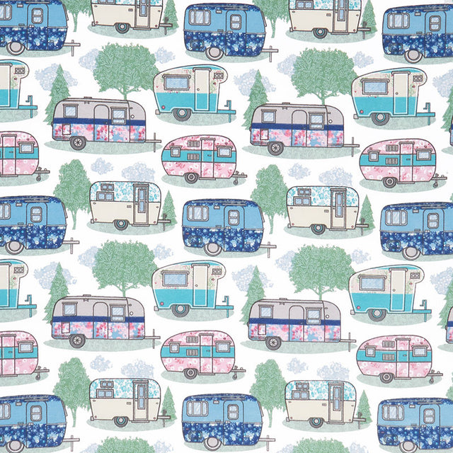 Comfy Flannel® - Campers White Yardage Primary Image