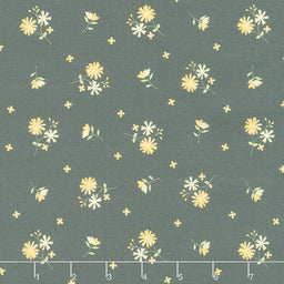 Buttercup and Slate - Daisy-Oh Slate Yardage Primary Image