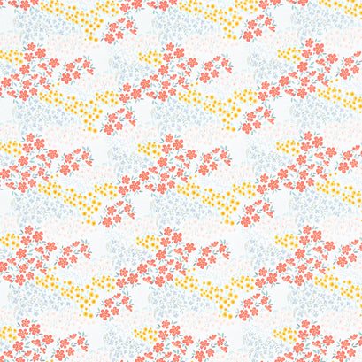 Farmhouse Summer - Floral Off White Yardage