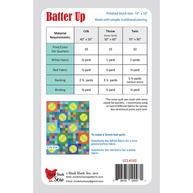 Digital Download - Batter Up Quilt Pattern Alternative View #1
