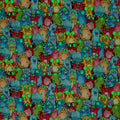 Monster'ocity - Glow in the DarkPacked Monsters Glow Multi Yardage Alternative View #1