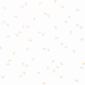 Cozy Cotton Flannels - Rainbow White Yardage Primary Image