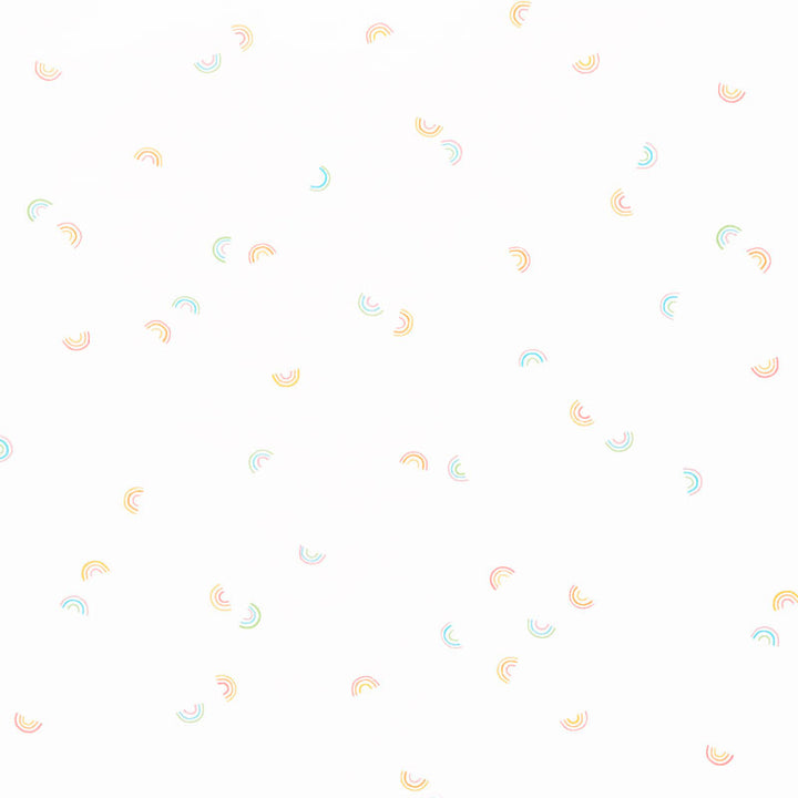 Cozy Cotton Flannels - Rainbow White Yardage Primary Image