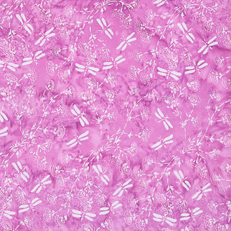 Bold Blooms Batiks - Queen Annes Lace Heather Yardage