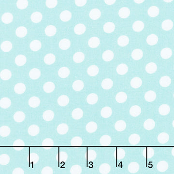 Kimberbell 108" Quilt Backing - Dots Pale Aqua Yardage Primary Image