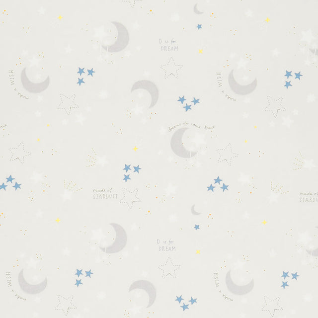 D is for Dream - Stardust Grey Yardage Primary Image