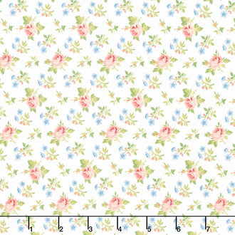 Midnight Garden - Rose Ditsy Putty Yardage