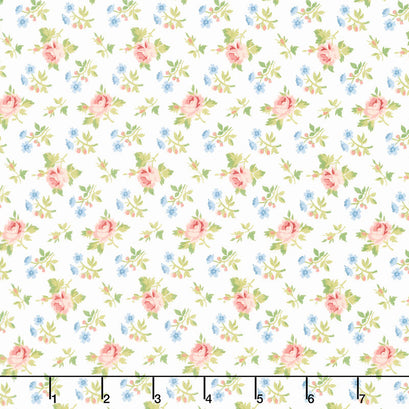 Midnight Garden - Rose Ditsy Putty Yardage