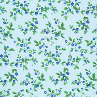 Blueberry Delight - Blueberries Branch Sky Yardage