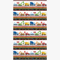 Build Your Own World - Border Stripe White Multi Yardage Alternative View #1