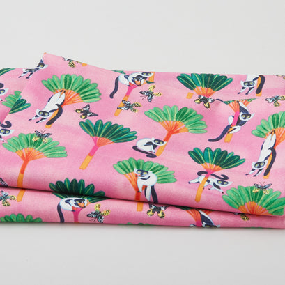Madagascar Adventure - Traveler's Palm Pink 2 Yard Cut