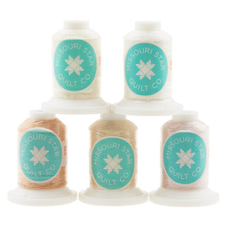 Missouri Star Light Neutrals 50 Wt Cotton Thread Stash Builder 5 Pack