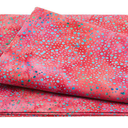 Blossoms and Blooms Batiks - Dots Pink Punch 2 Yard Cut