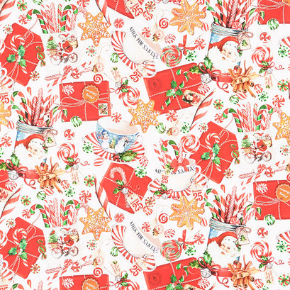 Peppermint Candy - Peppermint Candy Presents White Multi Yardage