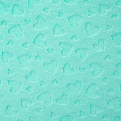 Cuddle® Embossed Heart - Aruba 60" Minky Yardage