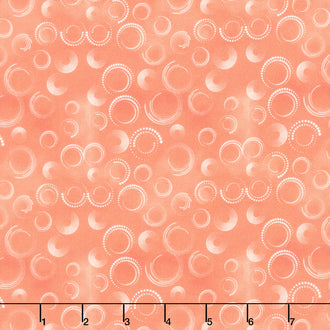 Autumn Circles - Orange Carrot Yardage
