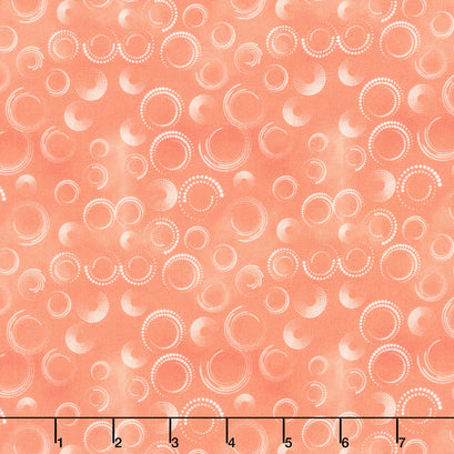 Autumn Circles - Orange Carrot Yardage
