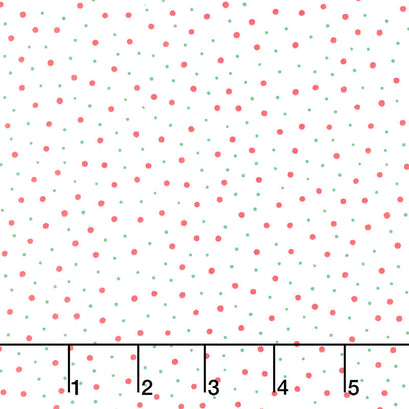 Reindeer Games - Christmas Dot Winter White Yardage