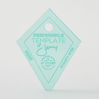 Missouri Star Mini Periwinkle (Wacky Web) Template for 2.5" Squares - Teal