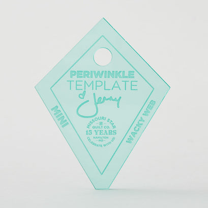 Missouri Star Mini Periwinkle (Wacky Web) Template for 2.5" Squares - Teal