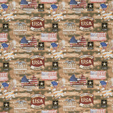 Military - Army Camo Flag Multi Yardage Primary Image