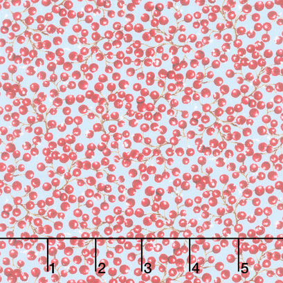 Bundle-Up - Berries Light Blue Yardage
