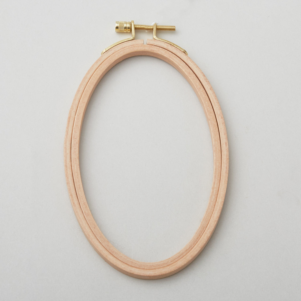 Oval Beech Wood Embroidery Hoop - 4" x 6" Primary Image