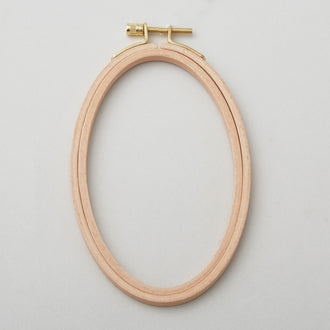 Oval Beech Wood Embroidery Hoop - 4" x 6"