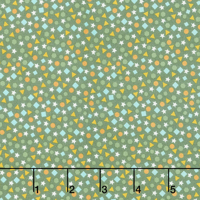 ABC XYZ - Shapes and More Dark Green Yardage