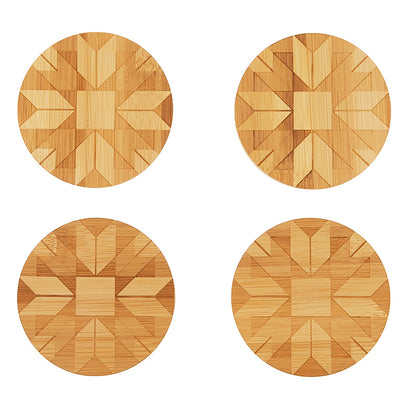Ruby Roads Round Coaster 4pc Set