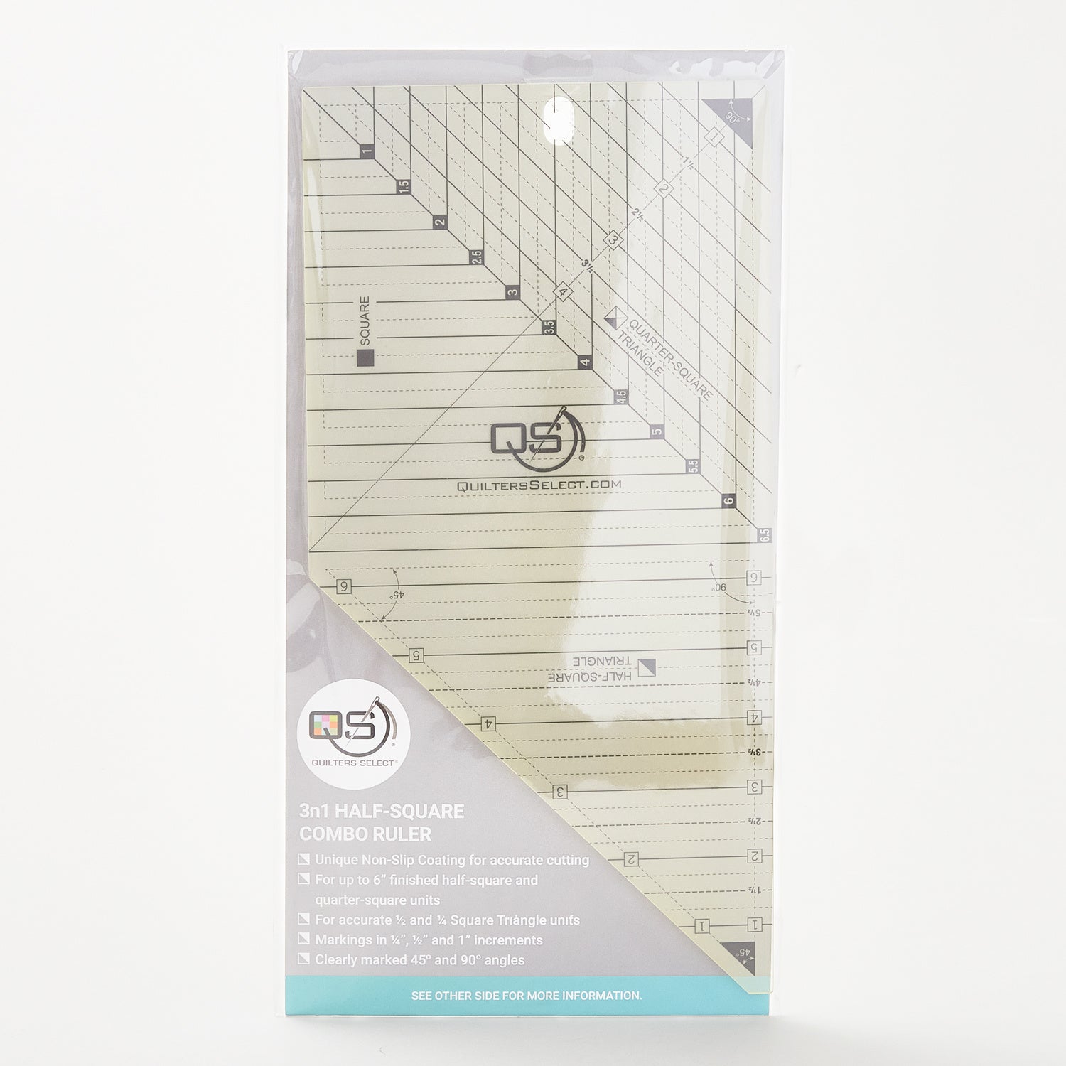 Quilters Select 3-in-1 Triangle/Square Combo Ruler