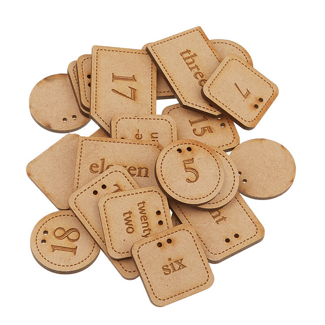 Mini Christmas Stocking Advent Calendar Button Set